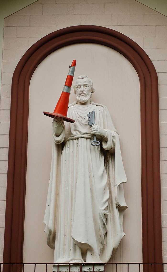 FEA_PhotoReporters_Saint-Peter-with-orange-cones_Christchurch_NZ